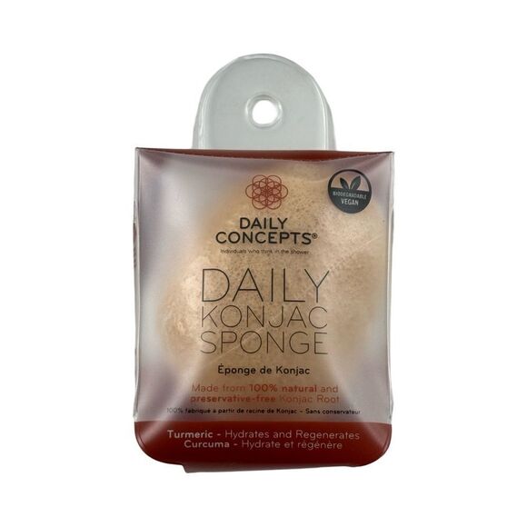Daily Concepts Daily Konjac Sponge Tumeric 100% Natural New in Package - Picture 5 of 6